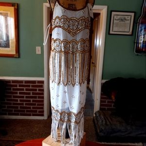 Vintage beaded and sequence dress size large
